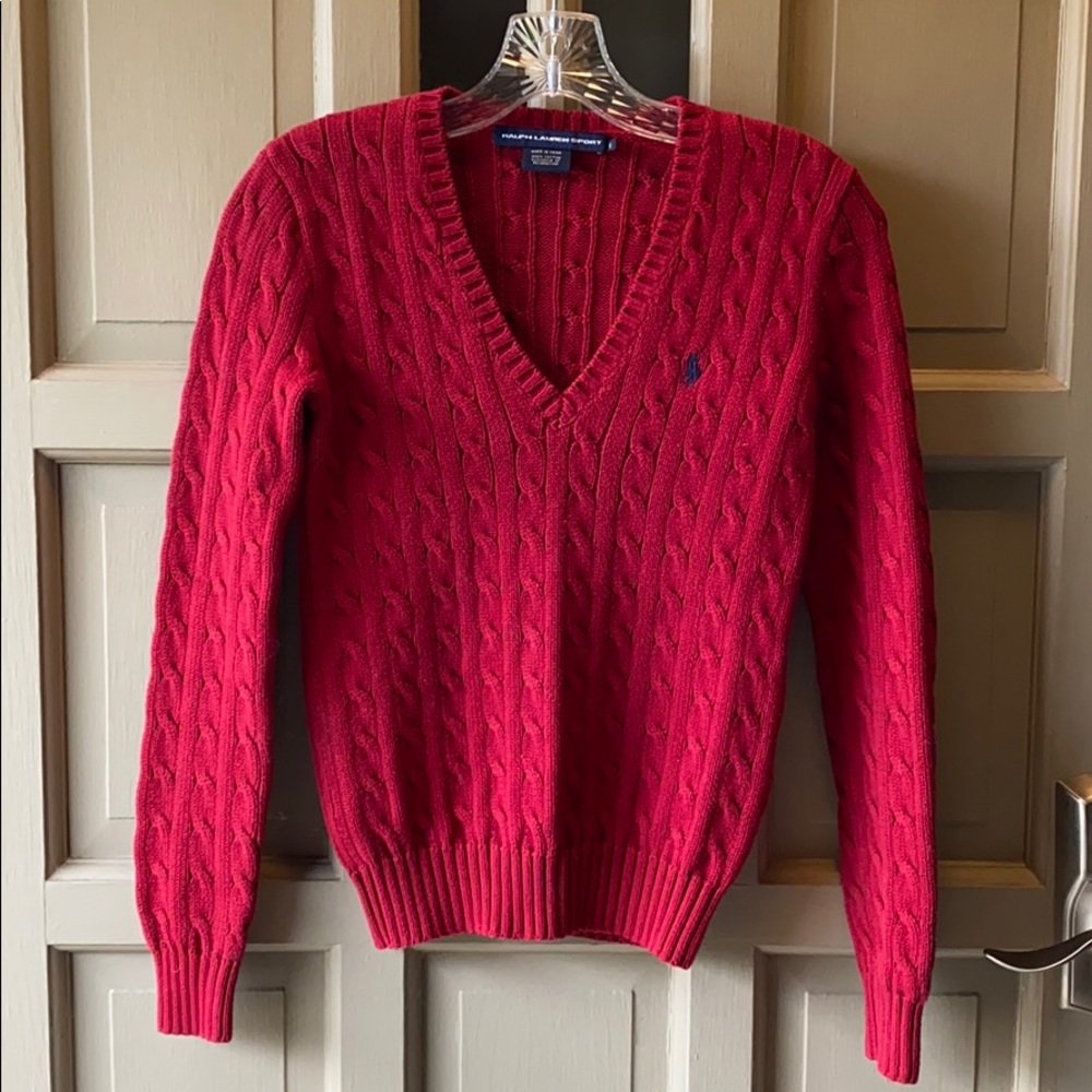 Ralph Lauren sport red sweater size S